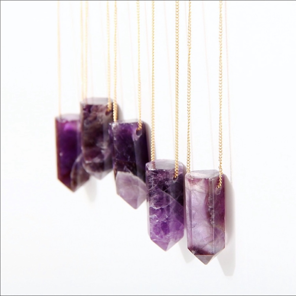 ✨NEW✨Unique Amethyst Crystal Necklace on Chain